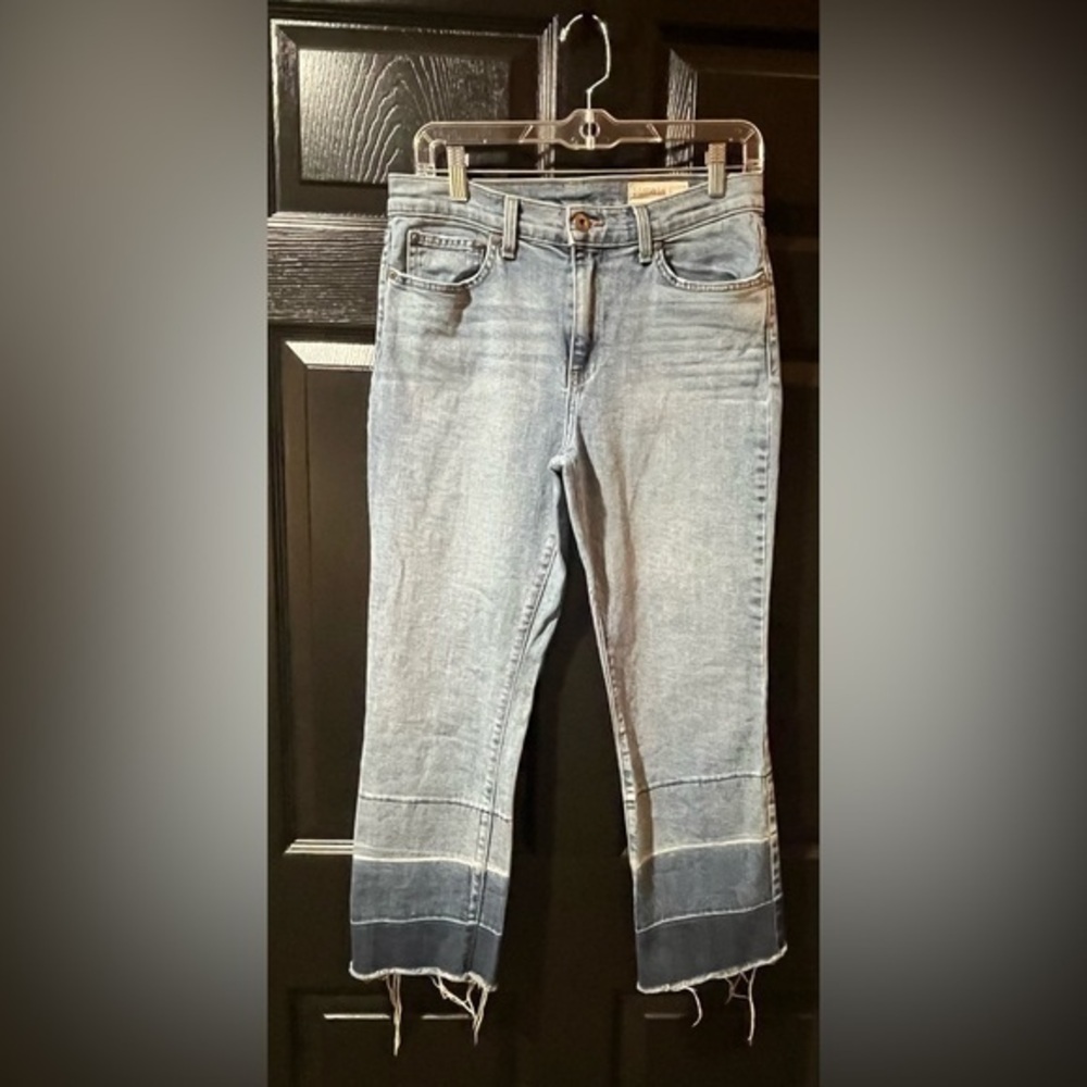 Pistola Cassie Color Block High Rise Cropped Jeans